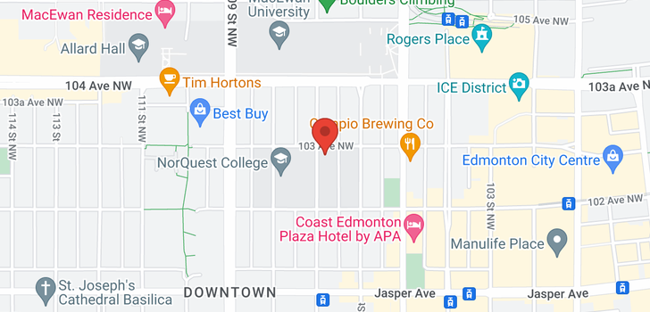 map of #101 10265 107 ST NW
